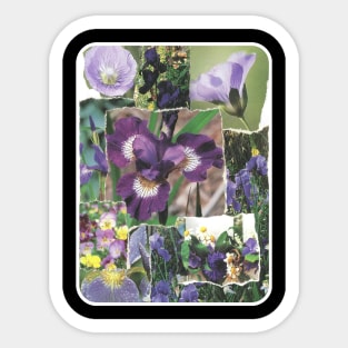 Purple Flowers Collage Sticker